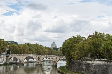 Roma, İtalya Tiber ve St. Peter's Katedrali, görüntüleme