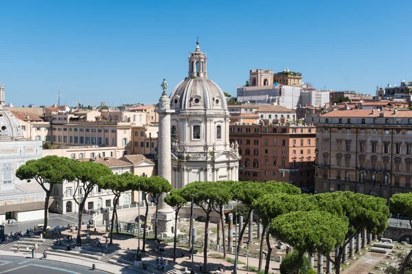 Uitzicht over Rome vanaf de hoge, Italië — Stockfoto