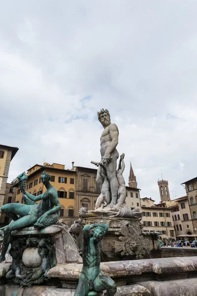 Fuente de Neptuno, Florencia, Italia — Foto de Stock