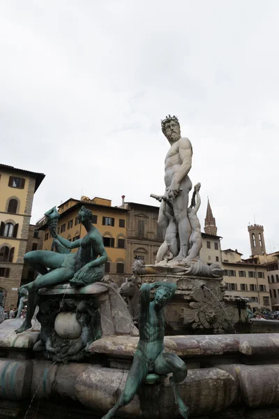 Fonte de Neptuno, Florença, Itália — Fotografia de Stock