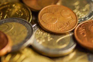Euro sikkelerinin arkaplanı para (Avrupa para birimi)