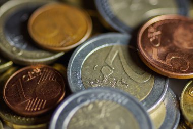 Euro sikkelerinin arkaplanı para (Avrupa para birimi)