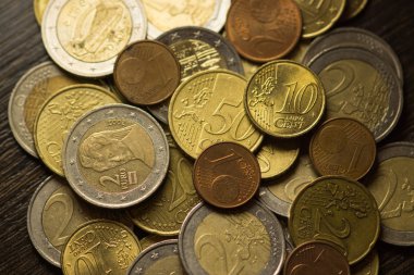 Euro sikkelerinin arkaplanı para (Avrupa para birimi)