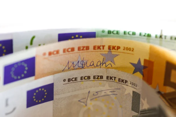 Euro Bills. Fondo macroeconómico . —  Fotos de Stock