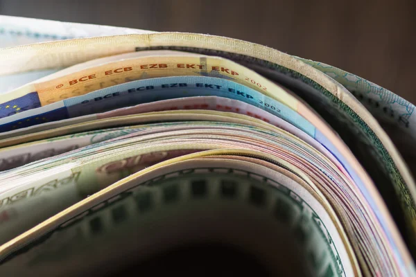 Euro banknot. Makro arka plan.