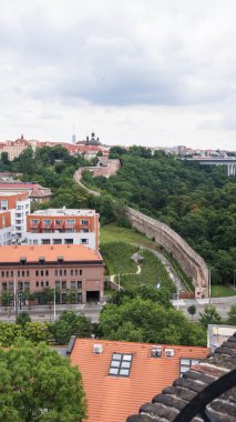 Prag cityscape yüksek noktasından gördüm.