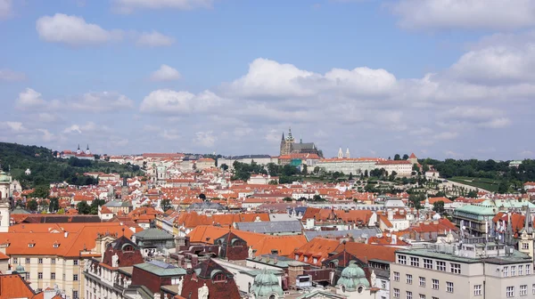 Prague cityscape seen from high point. — Stock Photo, Image