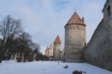 Ortaçağ Şehir duvarının Tallinn, Estonya