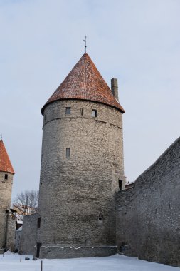 Ortaçağ Şehir duvarının Tallinn, Estonya