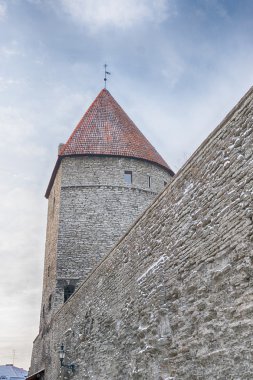 Ortaçağ Şehir duvarının Tallinn, Estonya
