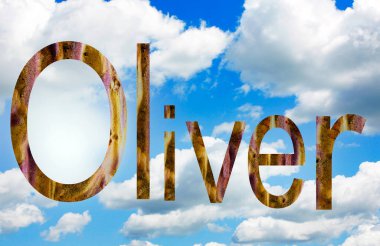 Bulutlarla çevrili İngilizce Oliver ismi
