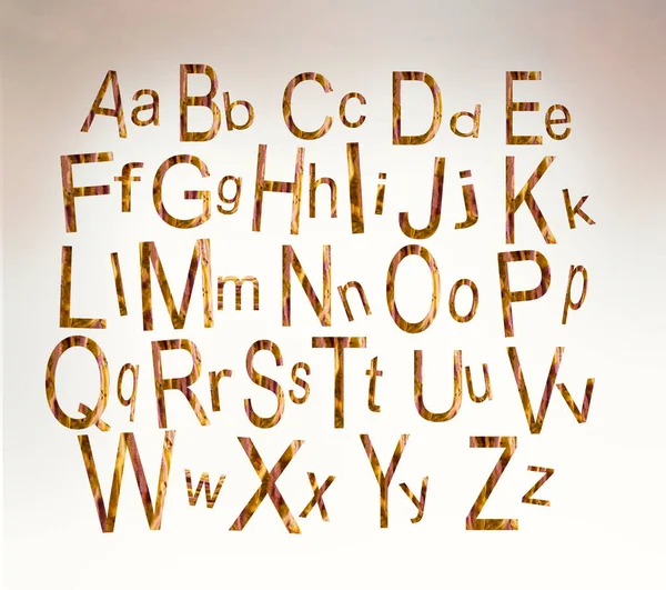 Het Alfabet Omgeven Door Pastel Wazige Achtergrond — Stockfoto