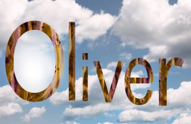 Bulutlarla çevrili İngilizce Oliver ismi