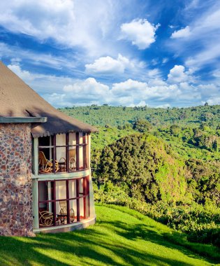 Tanzanya bozkırında bir pansiyon.