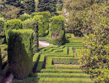 Madrid 'deki Parque del Etiro güneşli bir günde İspanya' nın başkenti