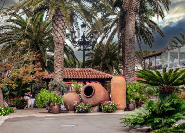 Puerto de la Cruz, Tenerife kanarya adasında.
