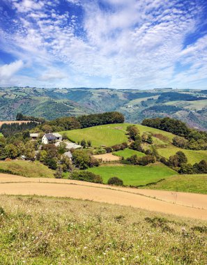 Suuny bir günde vadide Fransız tarımı