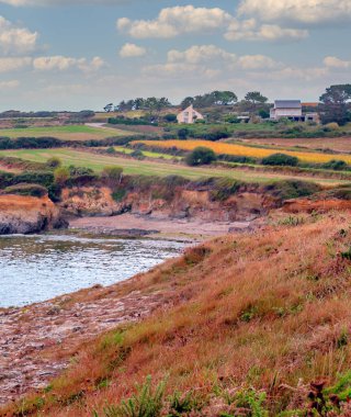 Bulutlu bir günde Normandiya kıyısı