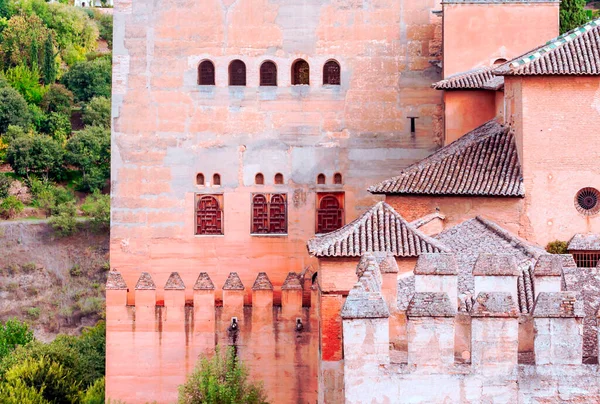 Veduta Aerea Dell Alhambra Granada Una Giornata Nuvolosa — Foto Stock