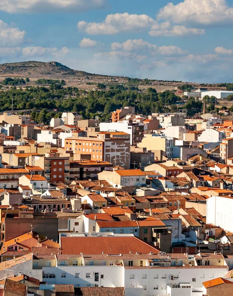 Vista Aérea Almansa Las Montañas Albacete España — Foto de Stock