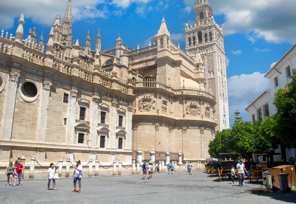 Sevilla Spain July 2021 Tourist Walking Street Sevilla Tue South — Stock Photo, Image