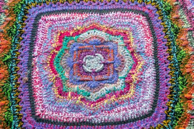 Arkaplan oluşturan renkli yün battaniyeler