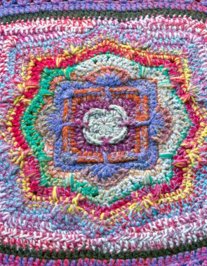 Arkaplan oluşturan renkli yün battaniyeler