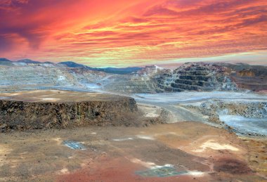 İspanya 'nın güneyindeki Huelva eyaletindeki Rio Tinto madeninde.