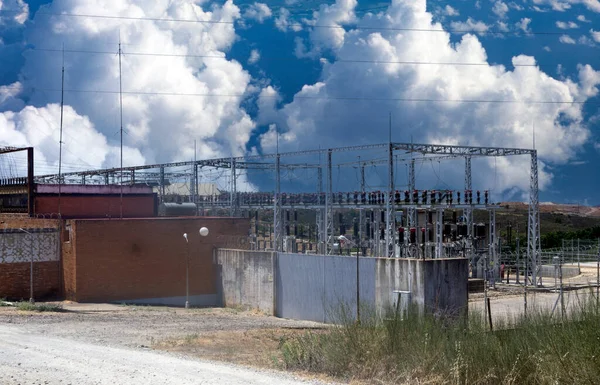 Elektrická Centrála Lese Provincie Huelva Slunečného Dne — Stock fotografie