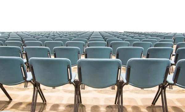 Székek, konferencia terem, fehér háttér — Stock Fotó