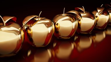 Altın elma. 3D render