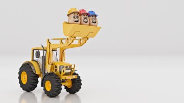 Emniyet ilk konsepti. 3D render