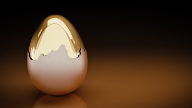 altın yumurta. 3D render