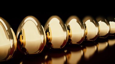 altın yumurta. 3D render