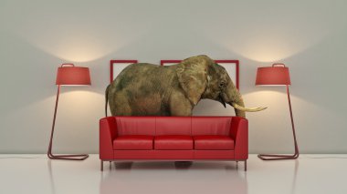 Yalnız aramızdaki. Yaratıcı kavramı. 3D render