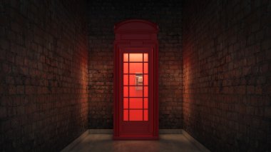 Londra'da İngiliz telefon kulübesi