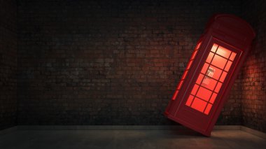 Londra'da İngiliz telefon kulübesi