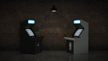 Vintage arcade oyun makinesi