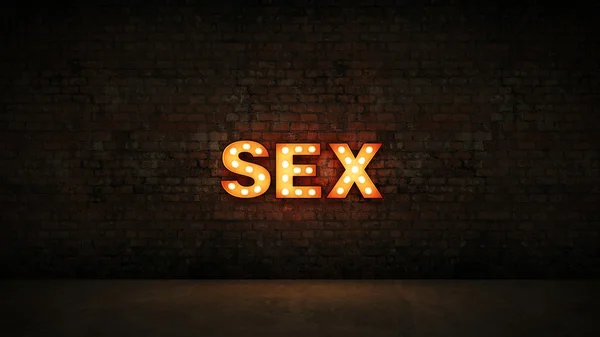 Шатер легкий знак секс письмо, рендеринг 3D — стоковое фото