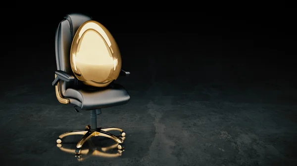 Concepto de huevo de oro negocio. renderizado 3d — Foto de Stock