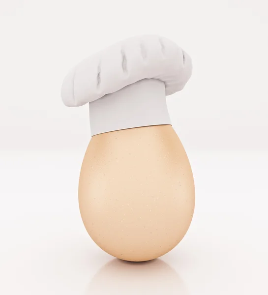 Uovo chef. concetto di cuoco. rendering 3d — Foto Stock