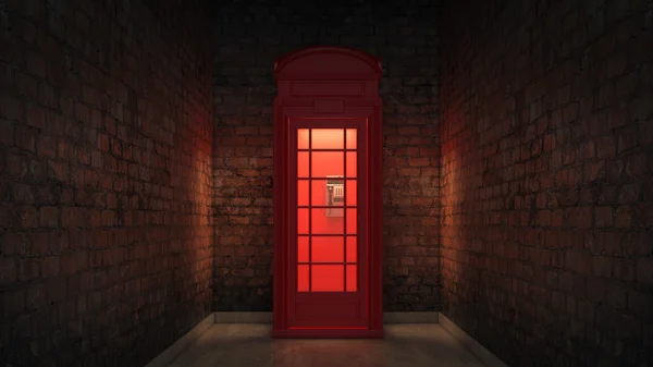 在伦敦的英国公用电话亭。 — 图库照片