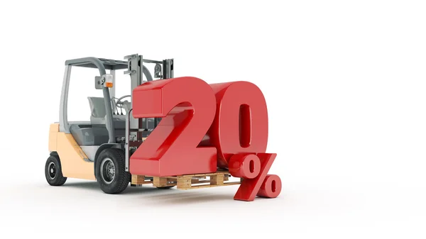 20 percent, 3D render — Stock Photo, Image