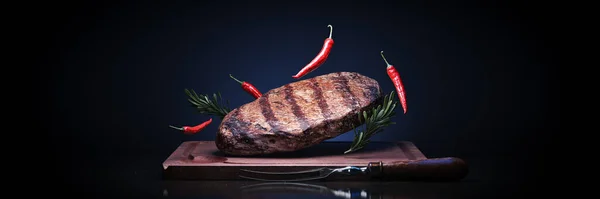 Carne Res Parrilla Renderizado — Foto de Stock