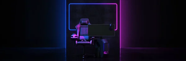 Professional Gamers Game Chair Concept Cyber Sport Arena Rendering — Φωτογραφία Αρχείου