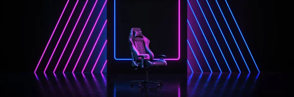 Professional Gamers Game Chair Concept Cyber Sport Arena Rendering — Stock fotografie