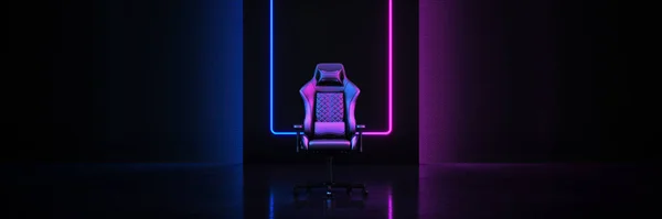 Professional Gamers Game Chair Concept Cyber Sport Arena Rendering — Stock fotografie