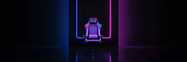 Professional Gamers Game Chair Concept Cyber Sport Arena Rendering — Zdjęcie stockowe