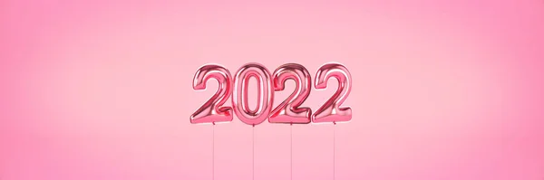 Zahlen Für Ein Gutes Neues Jahr 2022 Heliumballons Foliennummern Luftballons lizenzfreie Stockbilder
