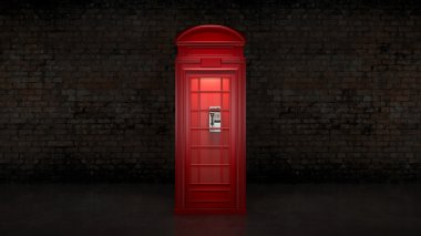 Londra'da İngiliz telefon kulübesi